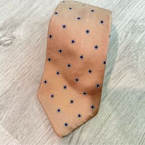 Arnie Tan Geometric Print 100% Silk Neck Tie